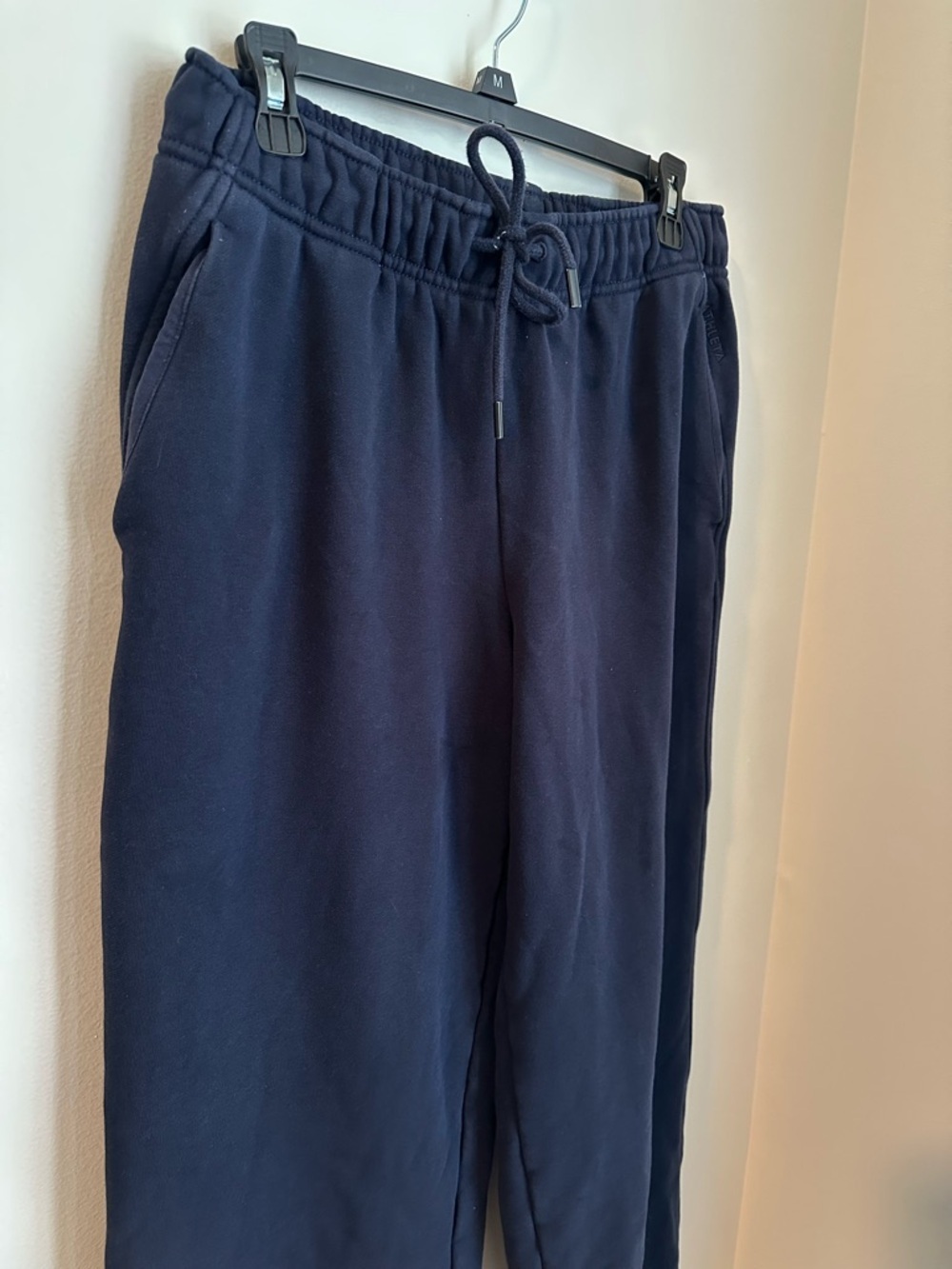 Athleta Terry Mid Rise Pant navy medium - Picture 3 of 6